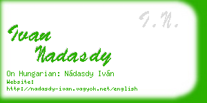 ivan nadasdy business card