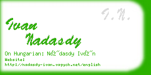 ivan nadasdy business card